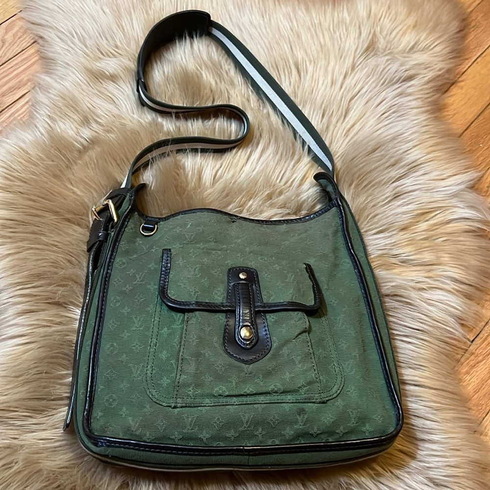 LOUIS VUITTON Monogram Mini Besace Mary Kate Bag TST Khaki M92322 Auth yk14671